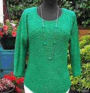 Sideways Knitted Top with Centre Front Godet Pattern