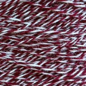 Maroon / White Fleck - 100% wool -  approx 600 - 650gms